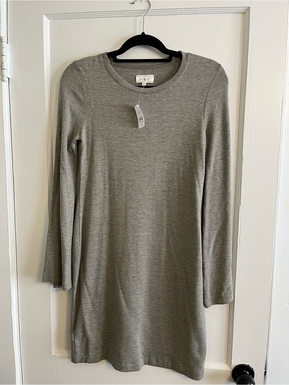 Lou & Grey Heather Gray Long-Sleeve Shift Dress